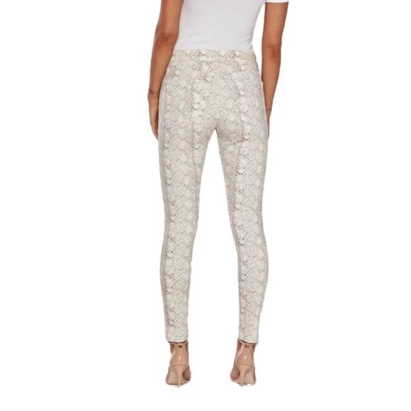 AG Jeans Ivory Python Farrah Skinny Jeans - Picture 7 of 9